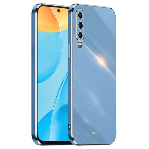 EASSGU Galvanisierter Rahmen Handyhülle für Huawei P30 (6.1" Inches), Weiche TPU Silikon Schutzhülle - Navy Blau von EASSGU