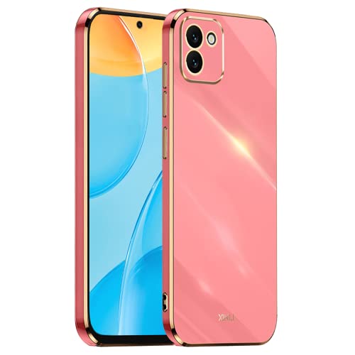 EASSGU Galvanisierter Rahmen Handyhülle für Samsung Galaxy A03 (6.5" Inches), Weiche TPU Silikon Schutzhülle - Rot von EASSGU