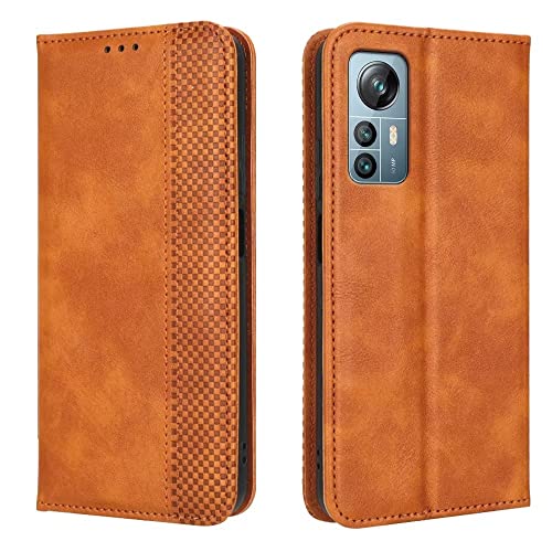 EASSGU Handyhülle für Smartphone, Compatible with Blackview A85 (6.5" Inches) Flip Folio PU Leder Magnetschalter Schutzhülle, [3 Kartenfach] [1 Wallet] Stand Case - Braun von EASSGU