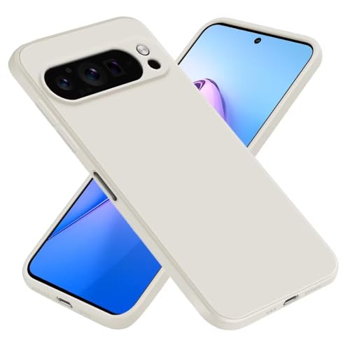 EASSGU Hülle für Google Pixel 9 Pro XL (6.8" Inches), Weiche TPU Silikon Hülle - Altweiß von EASSGU