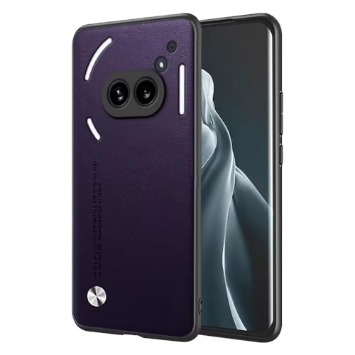 EASSGU Hülle für NothingPhone (2A) / Nothing Phone 2A (6.7" Inches) Handyhülle im Business Stil mit PU Lederrückseite - Dunkelviolett von EASSGU