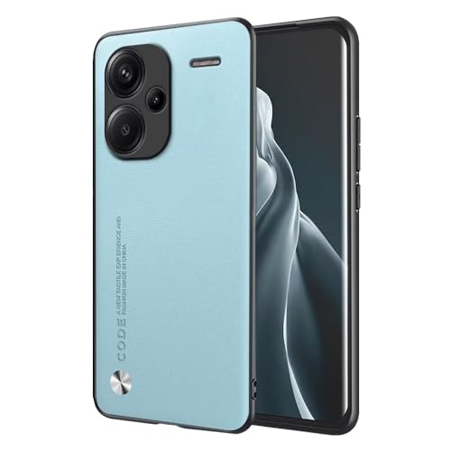 EASSGU Hülle für Redmi Note 13 Pro+ / Redmi Note 13 ProPlus (6.67" Inches) Handyhülle im Business Stil mit PU Lederrückseite - Hellblau von EASSGU