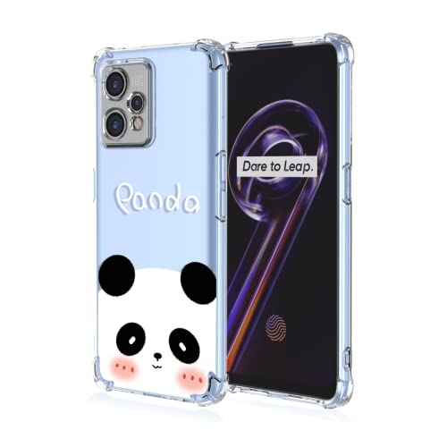 EASSGU TPU Silikon Hülle für Realme 9 (4G) / 9 Pro+ / 9 Pro+ FreeFire (6.5" Inches), Durchsichtig Farbmalerei Muster Case, Anti Drop und Anti Scratch Schutzhülle - Panda von EASSGU