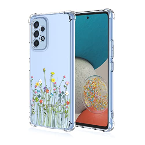 EASSGU TPU Silikon Hülle für Samsung Galaxy A33 5G (6.4" Inches), Durchsichtig Farbmalerei Muster Case, Anti Drop und Anti Scratch Schutzhülle - Blumen 11 von EASSGU