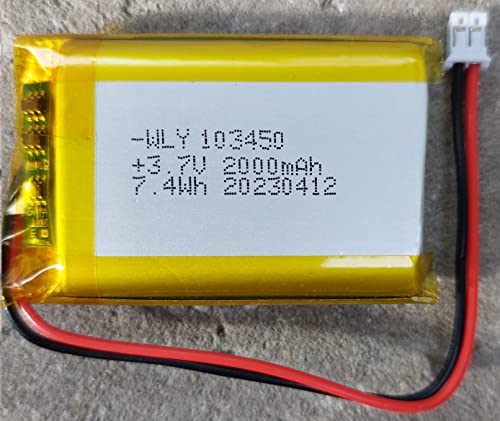 LIPO 3,7 V Akku 2000 mAh Polung: Links schwarz/rechts rot JST-PH 2.0 Stecker von EASTCELL