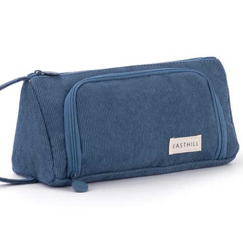 EASTHILL Federmäppchen mit grossem Fassungsvermögen Mäppchen Schreibwarenbeutel Bleistift Beutel für Middle High School College Mädchen Erwachsener Teenager Geschenk -Blue von EASTHILL