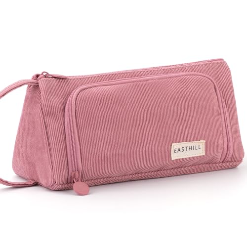 EASTHILL Federmäppchen mit grossem Fassungsvermögen Mäppchen Schreibwarenbeutel Bleistift Beutel für Middle High School College Mädchen Erwachsener Teenager Geschenk -Pink von EASTHILL
