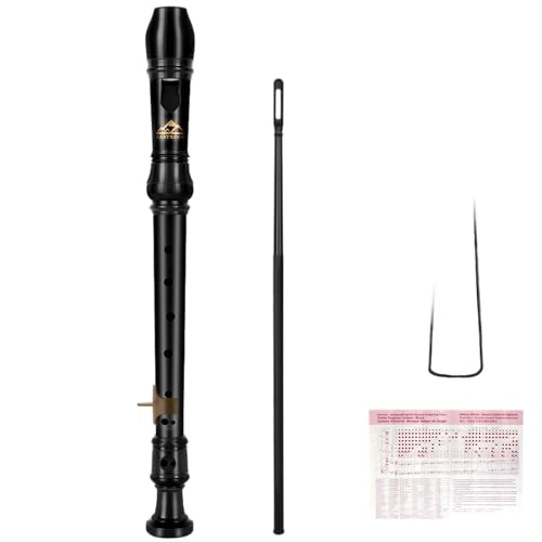 EASTROCK Blockflöte Diskant Sopranblockflöte C Key Blockflöte deutsches 3-teiliges Blockflöteninstrument für Anfänger Schwarz EASTROCK Blockflöte Diskant Sopranblockflöte C Key Blockflöte deutsches 3-teiliges Blockflöteninstrument für Anfänger Schwarz von EASTROCK