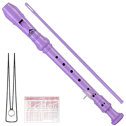 EASTROCK Blockflöte Diskant Sopranblockflöte C Key Blockflöte deutsches 3-teiliges Blockflöteninstrument für Anfänger Lila EASTROCK Blockflöte Diskant Sopranblockflöte C Key Blockflöte deutsches 3-teiliges Blockflöteninstrument für Anfänger Lila von EASTROCK