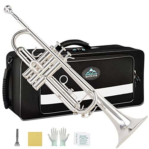 EASTROCK Trompete Bb Messing Standard Trompete mit Hartschale, Handschuhen, Stoff,7C Mundstück, Musikinstrumenten für Anfänger oder erfahrene, Erwachsene EASTROCK Trompete Bb Messing Standard Trompete mit Hartschale, Handschuhen, Stoff,7C Mundstück, Musikinstrumenten für Anfänger oder erfahrene, Erwachsene von EASTROCK