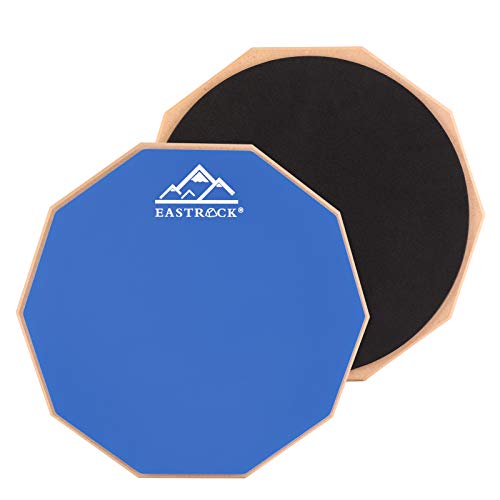 EASTROCK Übungs Drum Pad mit Leisen Drum-Pads Snare Übungs Drum Pad mit Drum Pad Aufbewahrungstasche für 11-Zoll Anfänger Übungs Drum Pad Leises Drumpad Set mit Drumsticks(Blau) von EASTROCK