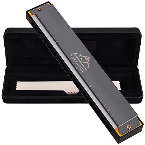 EastRock Blues Mundharmonika 24 Loch C Schlüssel mit Etui, Mundharmonika, diatonische Mundharmonika für Anfänger, Erwachsene, Kinder, Profis, Studenten, Freunde, Geschenke EastRock Blues Mundharmonika 24 Loch C Schlüssel mit Etui, Mundharmonika, diatonische Mundharmonika für Anfänger, Erwachsene, Kinder, Profis, Studenten, Freunde, Geschenke von EASTROCK