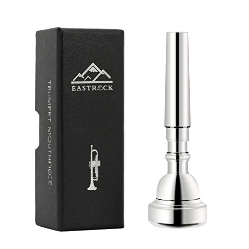 EastRock Trompete Mundstück Versilbert 7C, Bb Trompete Mundstück Ersatz aus Messing für Anfänger Profispieler (7C) von EASTROCK