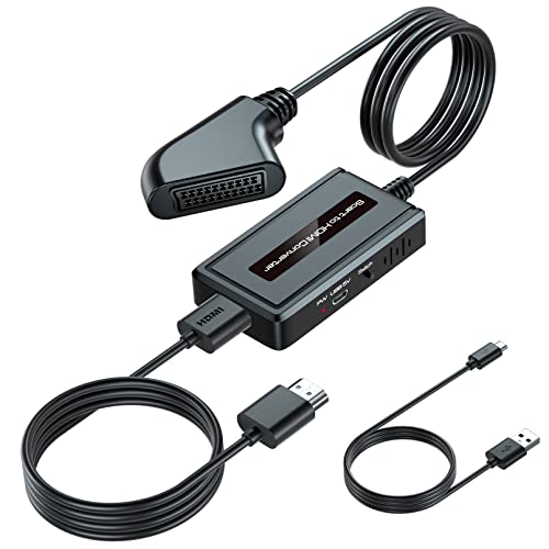 EASYCEL Weiblich Scart auf HDMI Konverter, Unterstützt 4: 3/16: 9/16: 10/Voll Seitenverhältnis und 720p/1080p HDMI Schalten, Scart zu HDMI Adapter für N64/PS2/Wii/DVD/STB/Sky/VHS/VCR EASYCEL Weiblich Scart auf HDMI Konverter, Unterstützt 4: 3/16: 9/16: 10/Voll Seitenverhältnis und 720p/1080p HDMI Schalten, Scart zu HDMI Adapter für N64/PS2/Wii/DVD/STB/Sky/VHS/VCR von EASYCEL