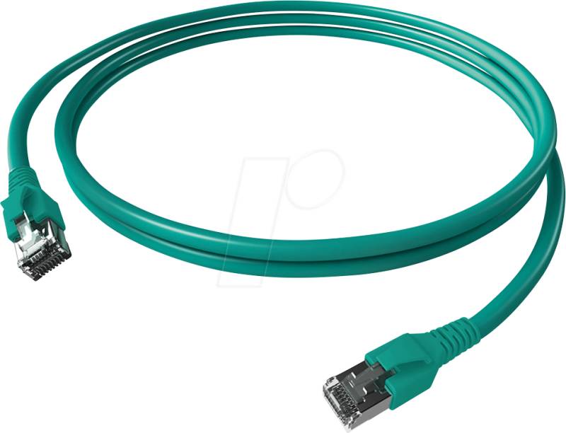 CP1KTBTBT0020 - Cat.6a Patchkabel, S/FTP, FlexBoot, türkis, 2 m von EASYLAN