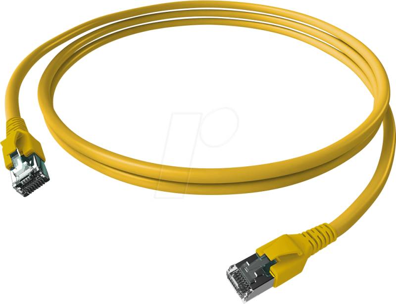 CP1KYBYBY0020 - Cat.6a Patchkabel, S/FTP, FlexBoot, gelb, 2 m von EASYLAN