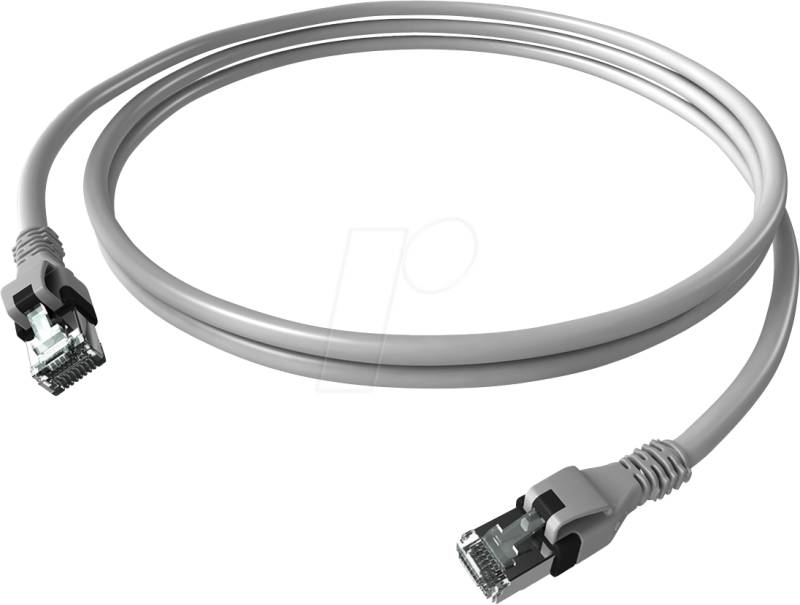 CPP1OACACA0030 - Cat.6 Patchkabel, DualBoot, PushPull, S/FTP, grau, 3 m von EASYLAN