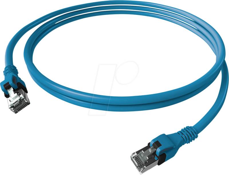 CPP1OBABAB0030 - Cat.6a Patchkabel, DualBoot, PushPull, S/FTP, blau, 3 m von EASYLAN