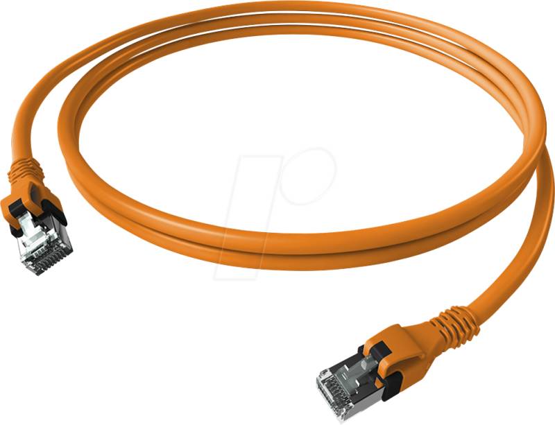 CPP1OOAOAO0020 - Cat.6a Patchkabel, DualBoot, PushPull, S/FTP, orange, 2 m von EASYLAN