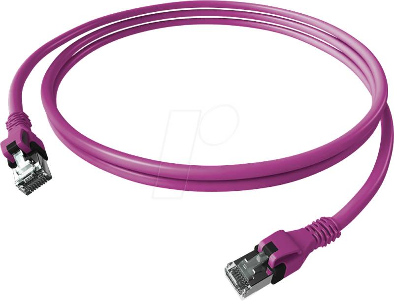 CPP1OVAVAV0050 - Cat.6a Patchkabel, DualBoot, PushPull, S/FTP, violett, 5 m von EASYLAN