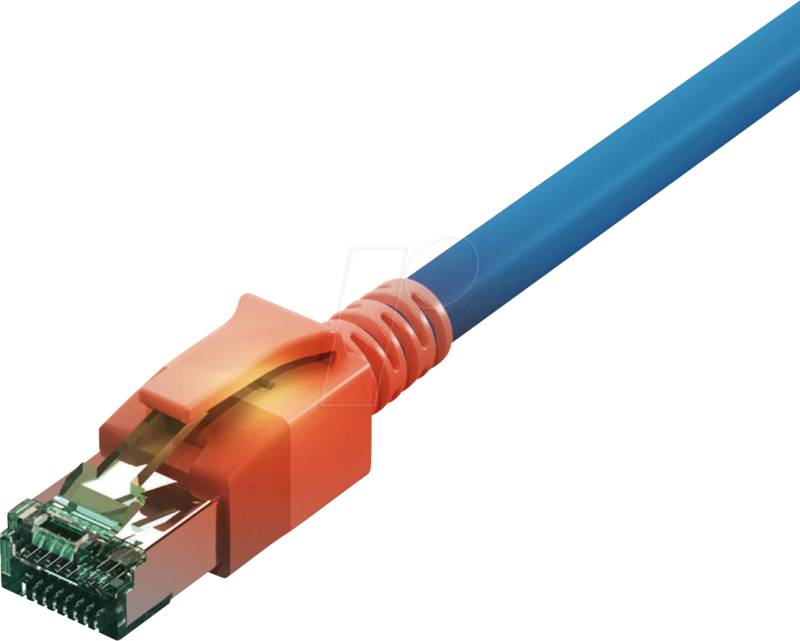 CS1OBADAD0010 - Cat.6a LED Patchkabel, DualBoot, S/FTP, blau, 1 m von EASYLAN