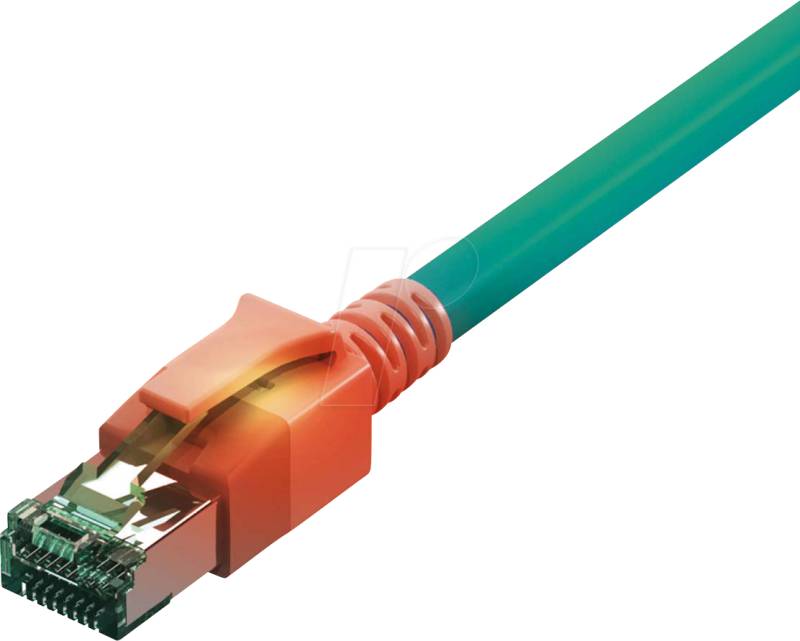 CS1OTADAD0010 - Cat.6a LED Patchkabel, DualBoot, S/FTP, türkis, 1 m von EASYLAN