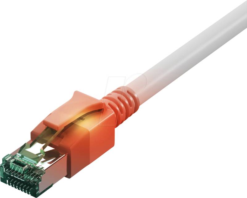 CS1OWADAD0100 - Cat.6a LED Patchkabel, DualBoot, S/FTP, weiß, 10 m von EASYLAN
