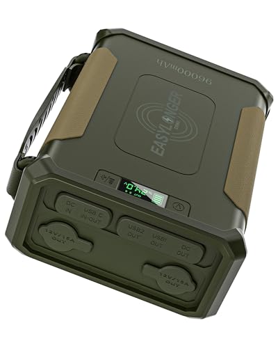 EASYLONGER ES960 Tragbare Powerstation 96000mAh 297.6Wh Energieversorgung Kabelloses Ladegerät Akkupack Einstellbare DC 12V 24V Solar Powerbank Camping Batterie-Backup für Angeln Außenbereich Notfall von EASYLONGER