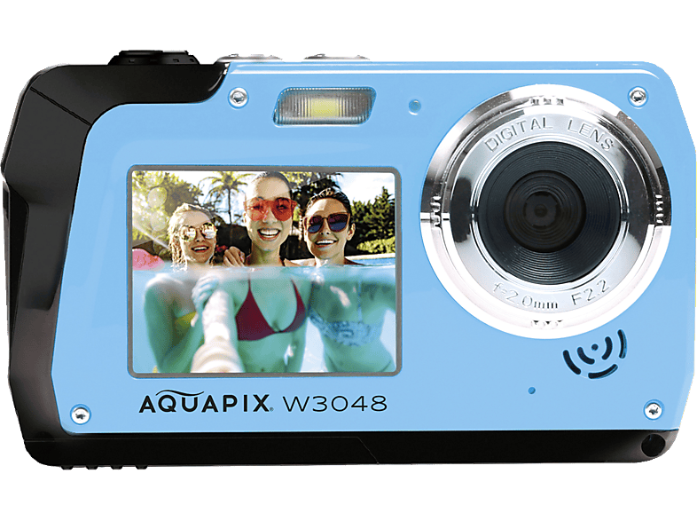 EASYPIX Easypix Aquapix W3048 Edge Unterwasserkamera blau, k.A. opt. Zoom, Dual-Display von EASYPIX