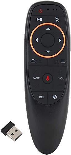 Air Maus Fernbedienung,2.4G Wireless Voice Airmouse Airmaus Fernbedienung Tastatur mit 6 Axis Gyroskop für Smart TV, PC, Android TV Box, Laptop, Projektor von EASYTONE