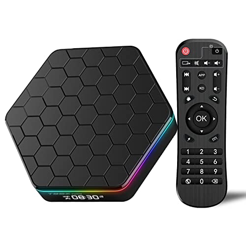 Android TV Box 12.0,Android Box 4GB RAM 32GB ROM H618 Quad Core Cortex-A53 CPU Unterstützung WiFi 6 5GHz+2.4GHz Dual-WiFi Bluetooth 5.0 LAN 100M Ethernet 3D 6K UHD/H.265 Smart Box von EASYTONE