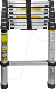 EAXUS 83880 - Teleskopleiter aus Alu, bis 2,6 m, max. 150 Kg von EAXUS