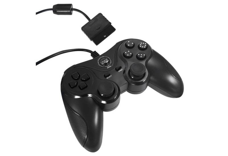 EAXUS Controller für PS2 & PS1 PlayStation Controller (1 St., Antirutsch-Oberfläche, DoubleShock, optional mit Verlängerungskabel) von EAXUS