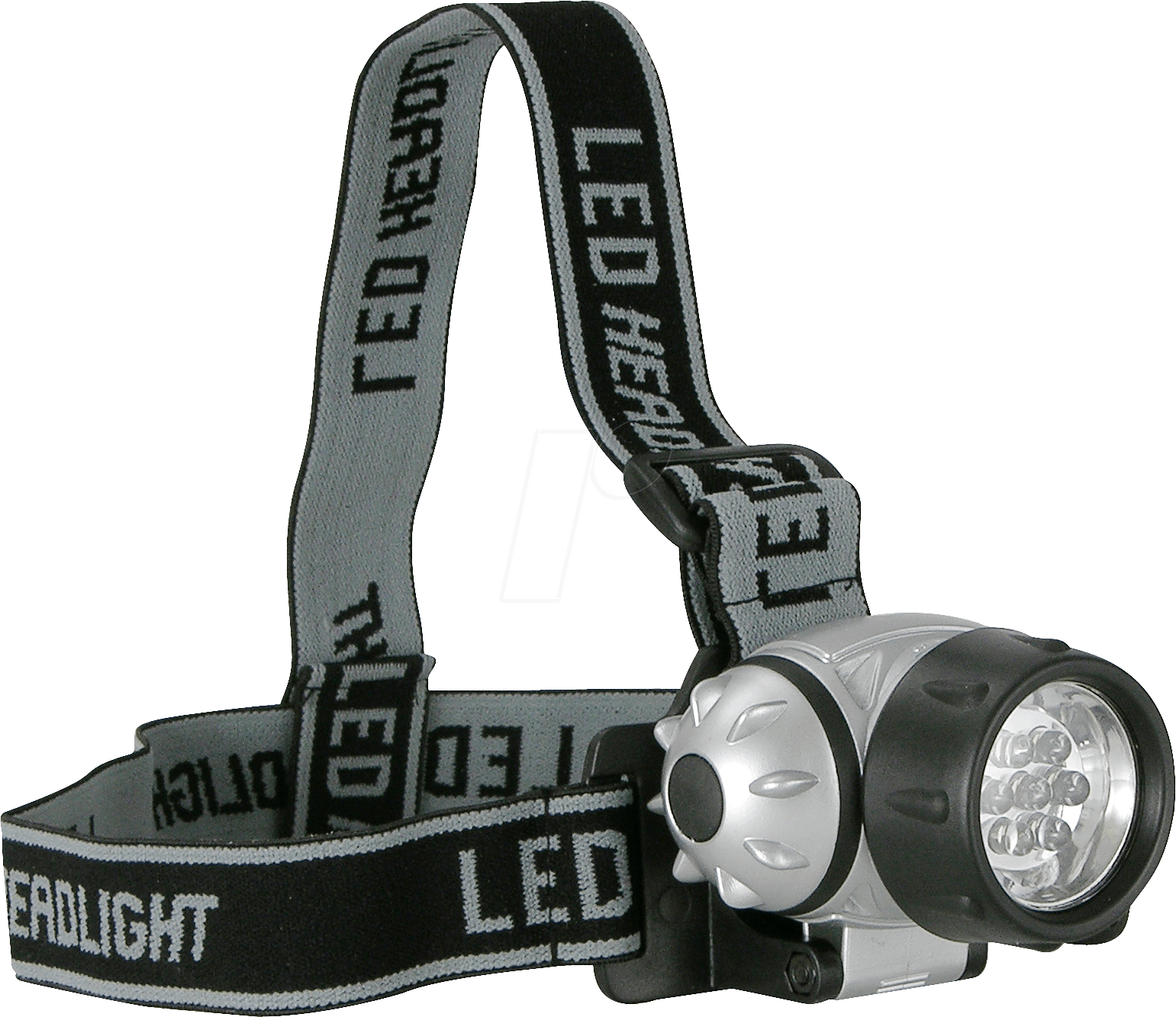 LED KOPFLAMPE7 - LED-Stirnleuchte, schwarz / grau, 3x AAA (Micro) von EAXUS