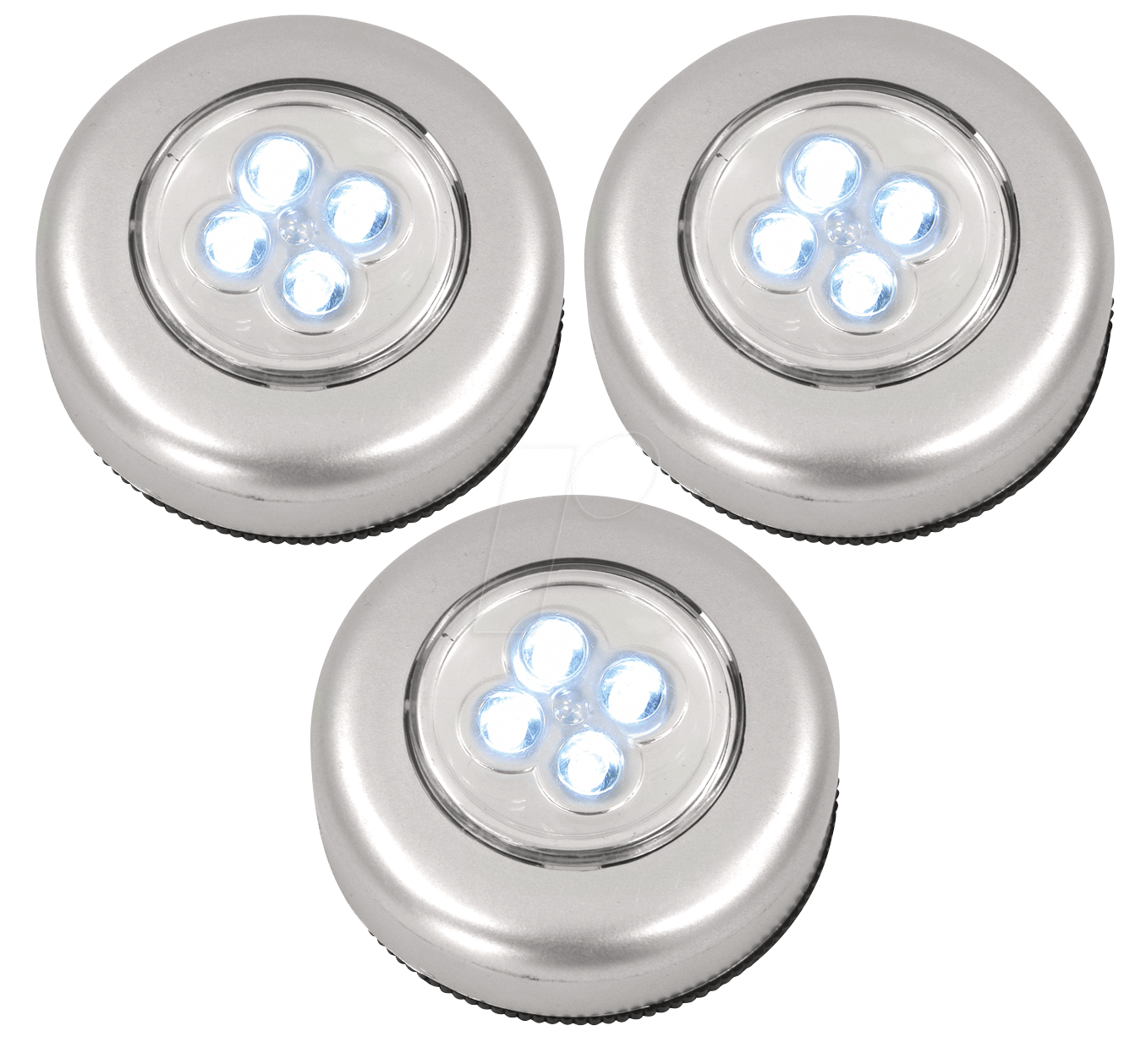 UNI LED LIGHT - LED-Anbauleuchte, silber, 3x AAA (Micro) von EAXUS