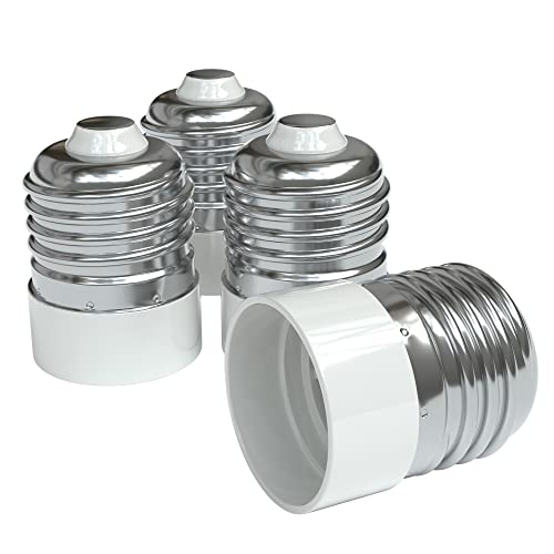 EAZY CASE 4X Lampensockel Adapter - Konverter für E27 Fassung auf E14 Lampenadapter für LED-/Halogen- und Energiesparlampen Sockeladapter, Weiß von EAZY CASE