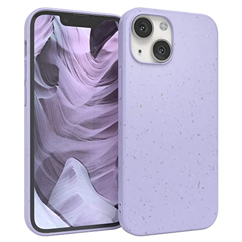 EAZY CASE Bio Handyhülle kompatibel iPhone 13 Mini, nachhaltiges Bio Case, Schutzhülle biologisch abbaubar, TPU Slimcover Hülle mit Kameraschutz, aus Pflanzenfasern, Lila von EAZY CASE