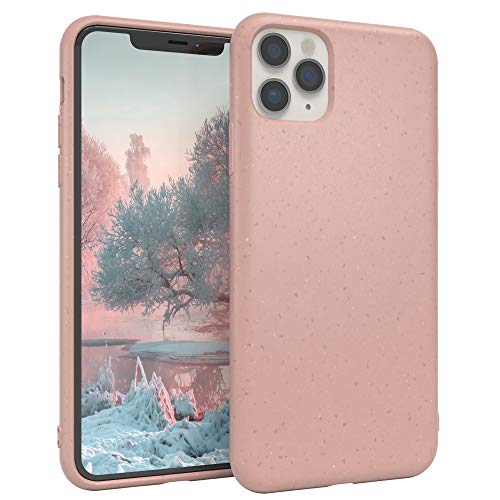 EAZY CASE Bio Handyhülle kompatibel mit iPhone 11 Pro Max, nachhaltiges Bio Case, Schutzhülle biologisch abbaubar, TPU Slimcover Hülle mit Kameraschutz, aus Pflanzenfasern, Rosa von EAZY CASE