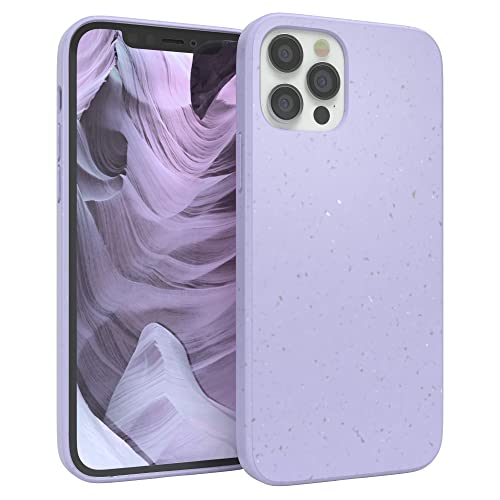 EAZY CASE Bio Handyhülle kompatibel mit iPhone 12/12 Pro, nachhaltiges Bio Case, Schutzhülle biologisch abbaubar, TPU Slimcover Hülle mit Kameraschutz, aus Pflanzenfasern, Lila von EAZY CASE