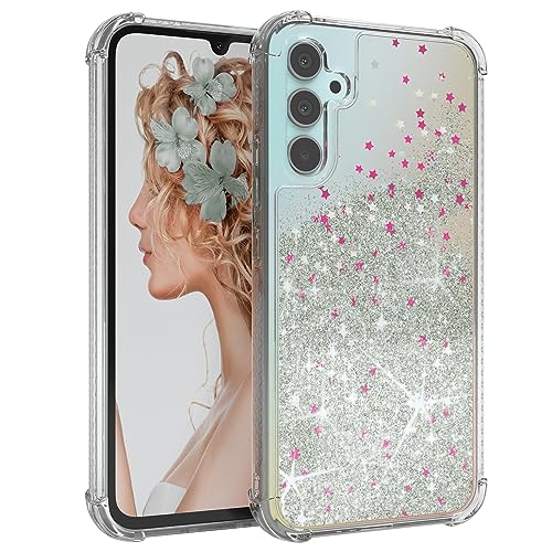 EAZY CASE - Cover Shell - kompatibel mit Samsung Galaxy A34 Ultra-robust, schützende Hülle mit Premium Finish, Dünne Transparente Handyhülle, Schutzhülle mit Kameraschutz in Schimmer Silber von EAZY CASE