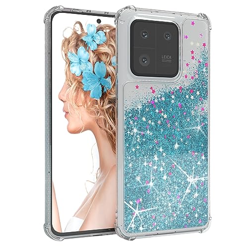 EAZY CASE - Glitzer Hülle - kompatibel mit Xiaomi 13 Pro Silikon Hülle, stoßfestes Abdeckung, Hülle, Innenschutz, Displayschutz, Kameraschutz, Schocksichere Schutzhülle in Glitter Blau von EAZY CASE