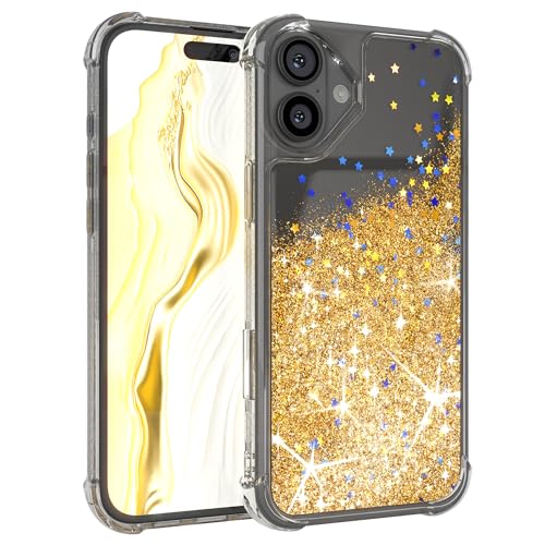 EAZY CASE - Glitzer Hülle - kompatibel mit iPhone 16 Plus Handyhülle für Apple iPhone 16 Plus Hülle Silikon leichtes Shiny Cover stoßfestes Phone Case als Fallschutz in Liquid - Gold EAZY CASE - Glitzer Hülle - kompatibel mit iPhone 16 Plus Handyhülle für Apple iPhone 16 Plus Hülle Silikon leichtes Shiny Cover stoßfestes Phone Case als Fallschutz in Liquid - Gold von EAZY CASE