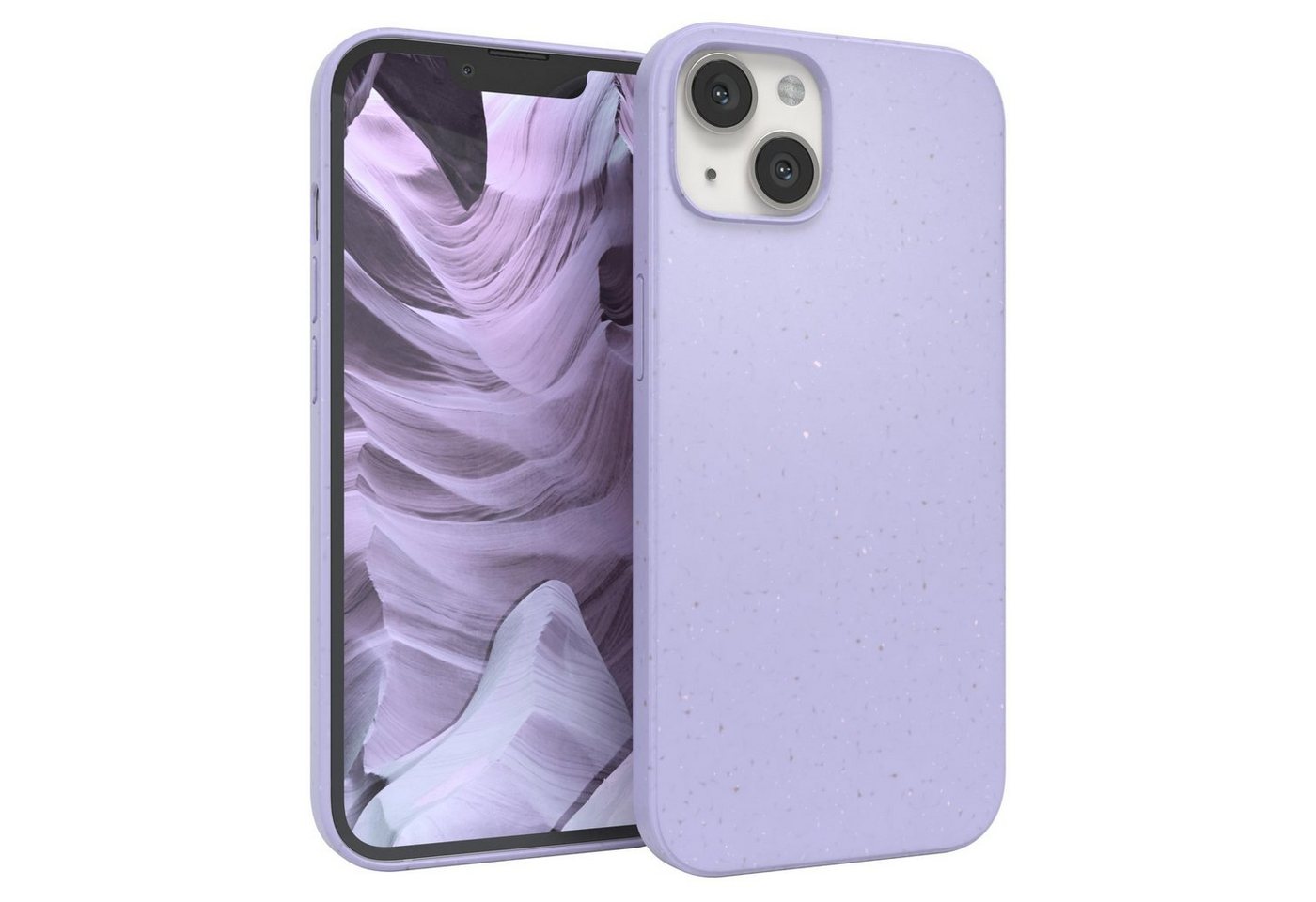 EAZY CASE Handyhülle Bio Case für Apple iPhone 13 6,1 Zoll, Handy Etui nachhaltig Bumper mit Kameraschutz cover Violett / Lila von EAZY CASE