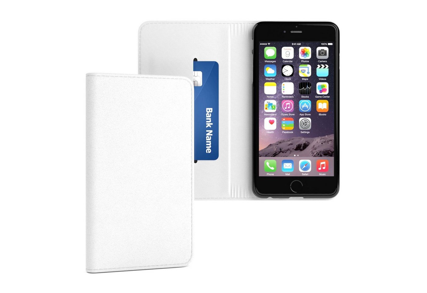 EAZY CASE Handyhülle Bookstyle Vintage für Apple iPhone 6 / iPhone 6s 4,7 Zoll, Handyhülle zum Klappen mit Kartenfach Tasche aus Kunstleder Etui Weiß EAZY CASE Handyhülle Bookstyle Vintage für Apple iPhone 6 / iPhone 6s 4,7 Zoll, Handyhülle zum Klappen mit Kartenfach Tasche aus Kunstleder Etui Weiß von EAZY CASE