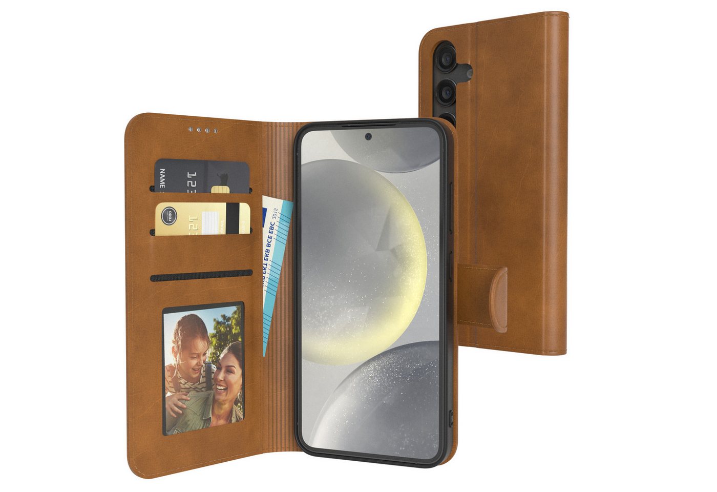 EAZY CASE Handyhülle Business Handytasche Kartenfach Samsung Galaxy S24 6,2 Zoll, Flipcase mit Sichtfenster für Foto Klapp Hülle Kartenetui Hellbraun EAZY CASE Handyhülle Business Handytasche Kartenfach Samsung Galaxy S24 6,2 Zoll, Flipcase mit Sichtfenster für Foto Klapp Hülle Kartenetui Hellbraun von EAZY CASE
