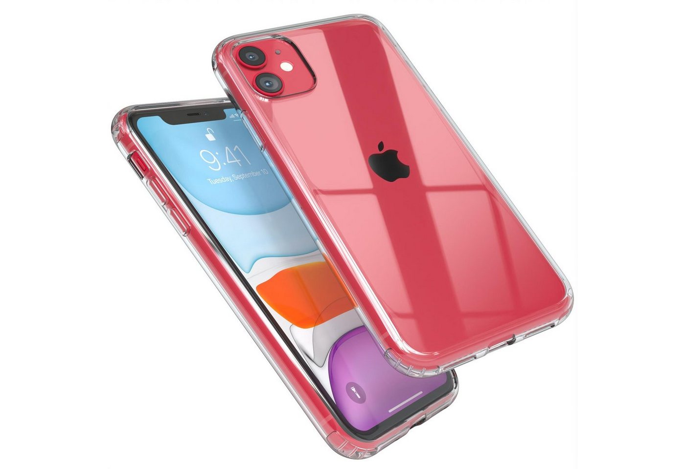 EAZY CASE Handyhülle Crystal Clear Case für Apple iPhone 11 6,1 Zoll, Schutzhülle Kameraschutz Silikonhülle Transparent Handyhülle Slimcover von EAZY CASE