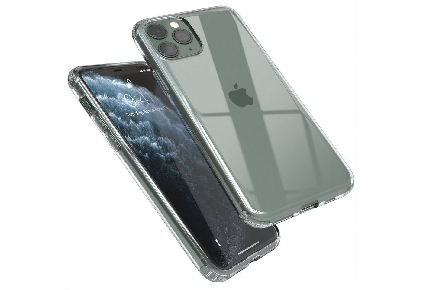 EAZY CASE Handyhülle Crystal Clear Case für Apple iPhone 11 Pro 5,8 Zoll, Schutzhülle Kameraschutz Silikonhülle Transparent Handyhülle Slimcover von EAZY CASE
