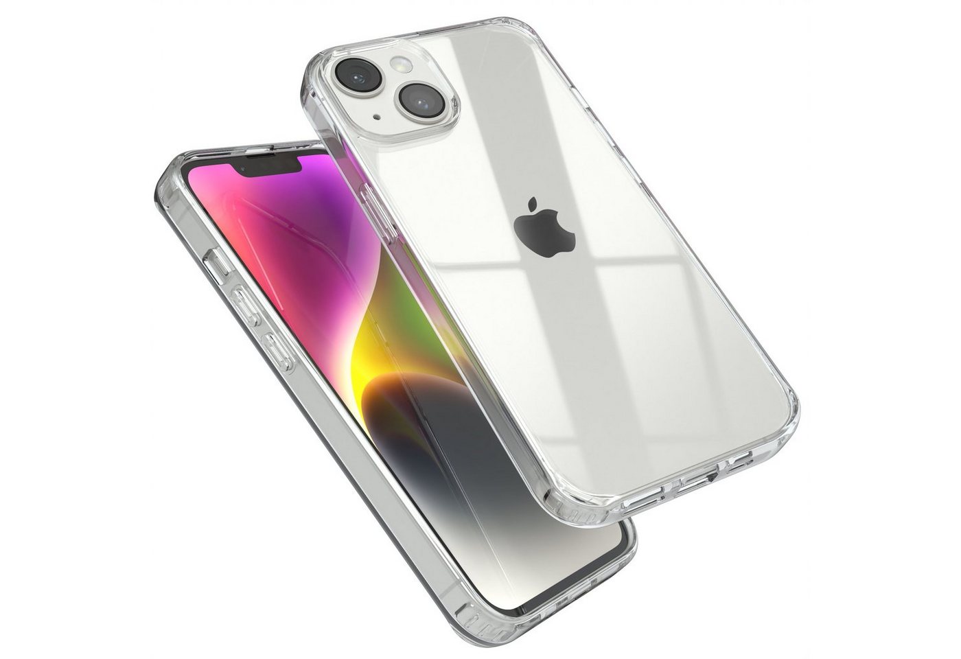 EAZY CASE Handyhülle Crystal Clear Case für Apple iPhone 14 6,1 Zoll, Schutzhülle Kameraschutz Silikonhülle Transparent Handyhülle Slimcover EAZY CASE Handyhülle Crystal Clear Case für Apple iPhone 14 6,1 Zoll, Schutzhülle Kameraschutz Silikonhülle Transparent Handyhülle Slimcover von Eazy Case