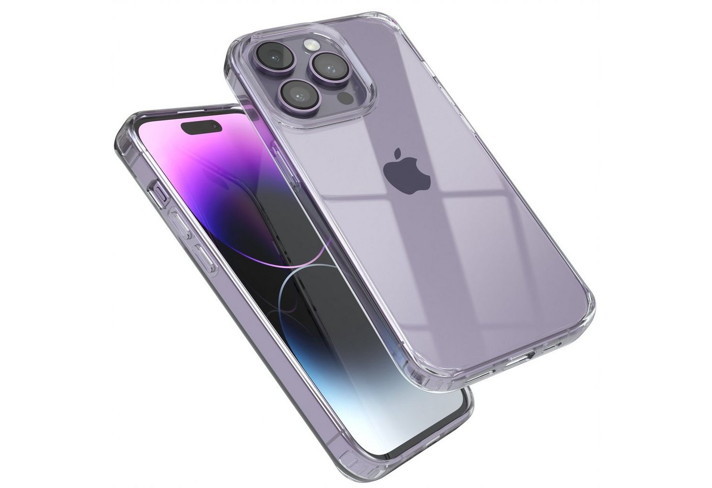 EAZY CASE Handyhülle Crystal Clear Case für Apple iPhone 14 Pro 6,1 Zoll, Schutzhülle Kameraschutz Silikonhülle Transparent Handyhülle Slimcover EAZY CASE Handyhülle Crystal Clear Case für Apple iPhone 14 Pro 6,1 Zoll, Schutzhülle Kameraschutz Silikonhülle Transparent Handyhülle Slimcover von Eazy Case