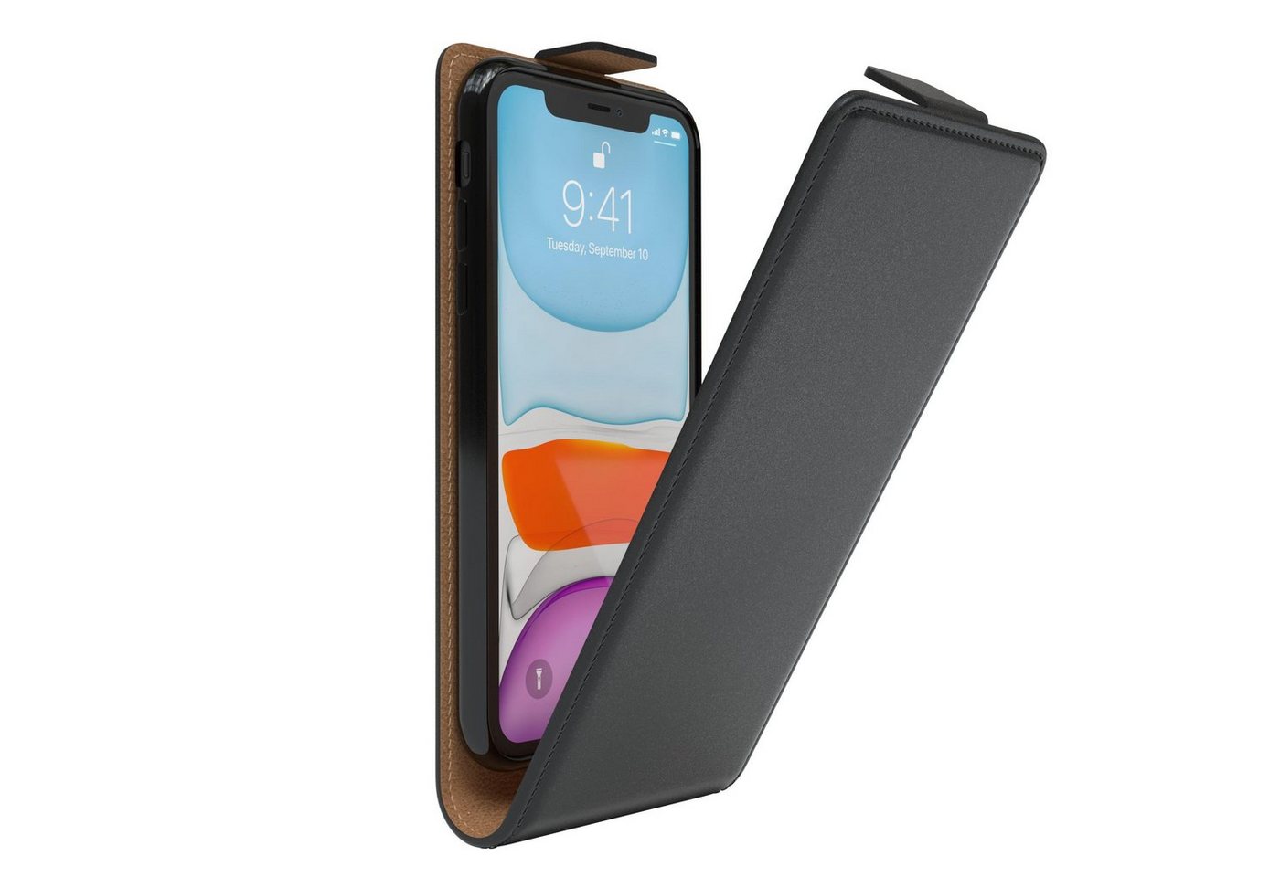 EAZY CASE Handyhülle Flipcase für Apple iPhone 11 6,1 Zoll, Tasche Klapphülle Handytasche zum Aufklappen Etui Kunstleder Schwarz EAZY CASE Handyhülle Flipcase für Apple iPhone 11 6,1 Zoll, Tasche Klapphülle Handytasche zum Aufklappen Etui Kunstleder Schwarz von EAZY CASE